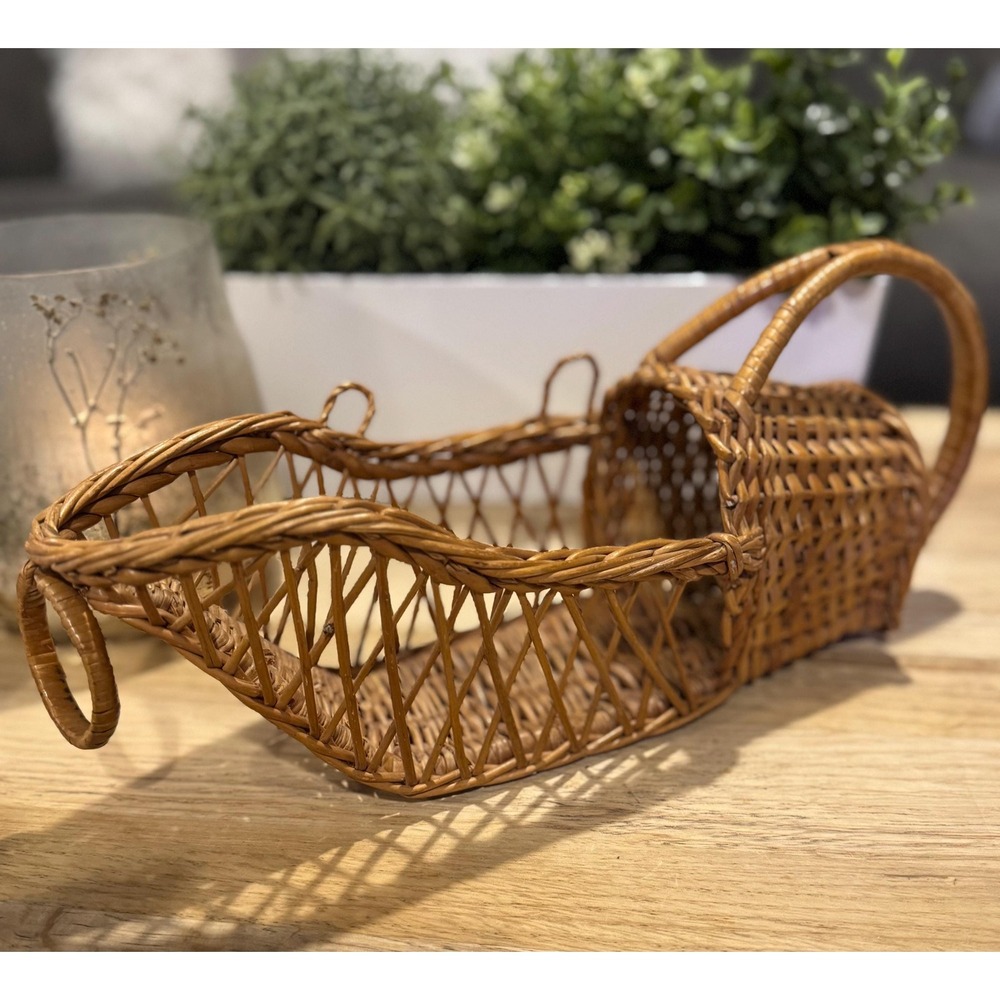 Wine Pouring Basket Cradle Holder Classic Bottle Server Rustic Barware 14.5 Long